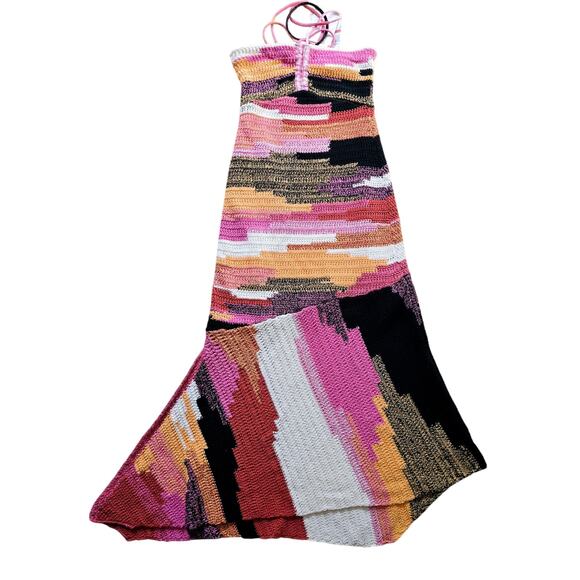 NWT A.L.C. Nova Crochet Halter Maxi Dress Size XS Extra Small - Picture 2 of 11